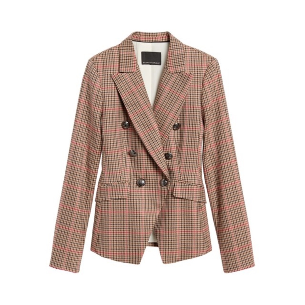 New Banana Republic Blazer double breasted plaid 2